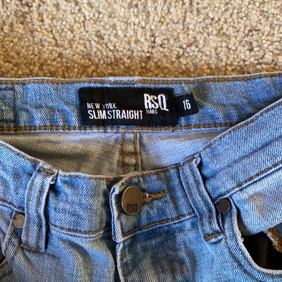 Size 16 RSQ Slim Straight Jeans - Picture 2 of 2